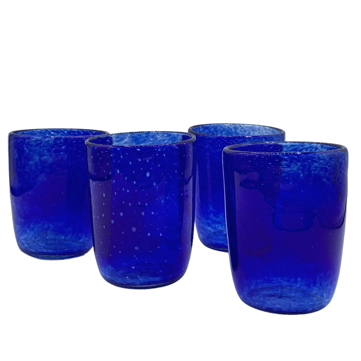 Mouth Blown Athena Blue Glass Tumbler