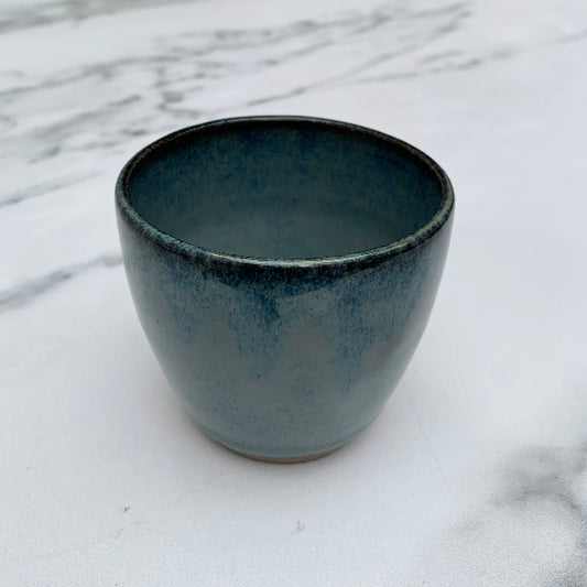 Blue ceramic cup