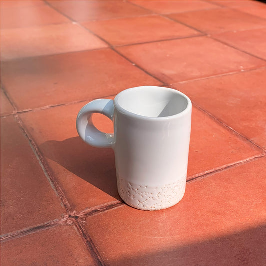 Terracotta White Sandy Handmade Espresso Cup