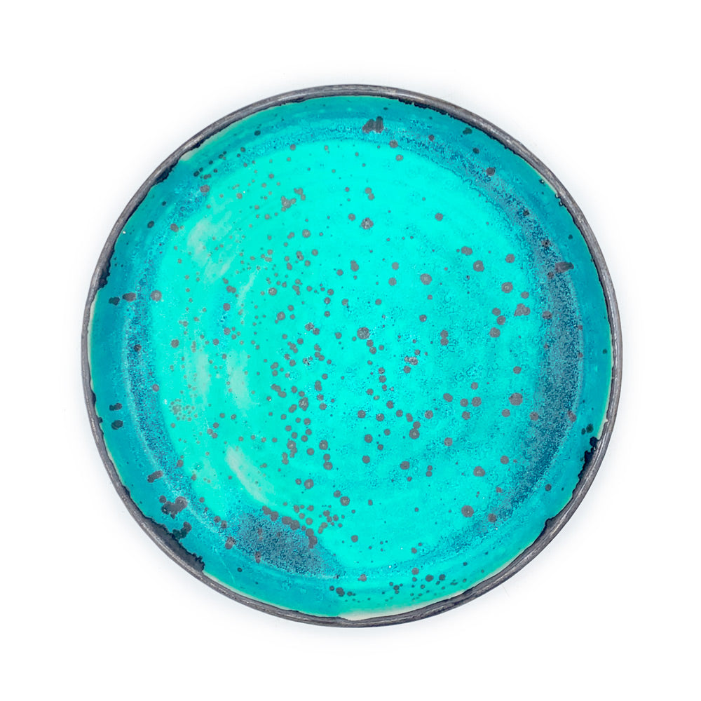 Handmade Turquoise Ceramic Trinket Plate