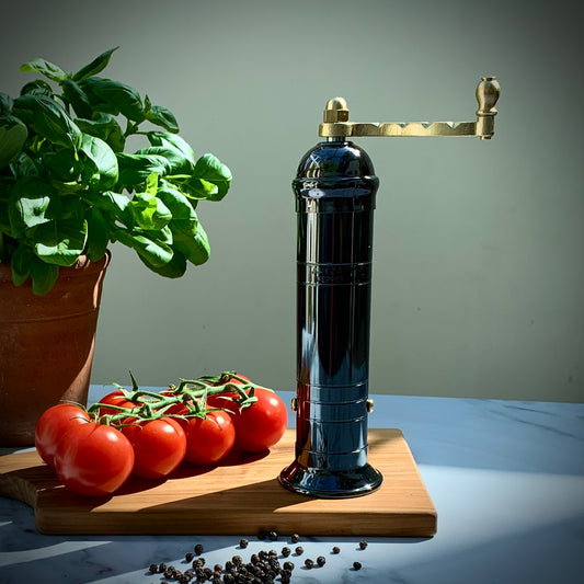 Hematite Gloss Plated Brass Pepper Mill