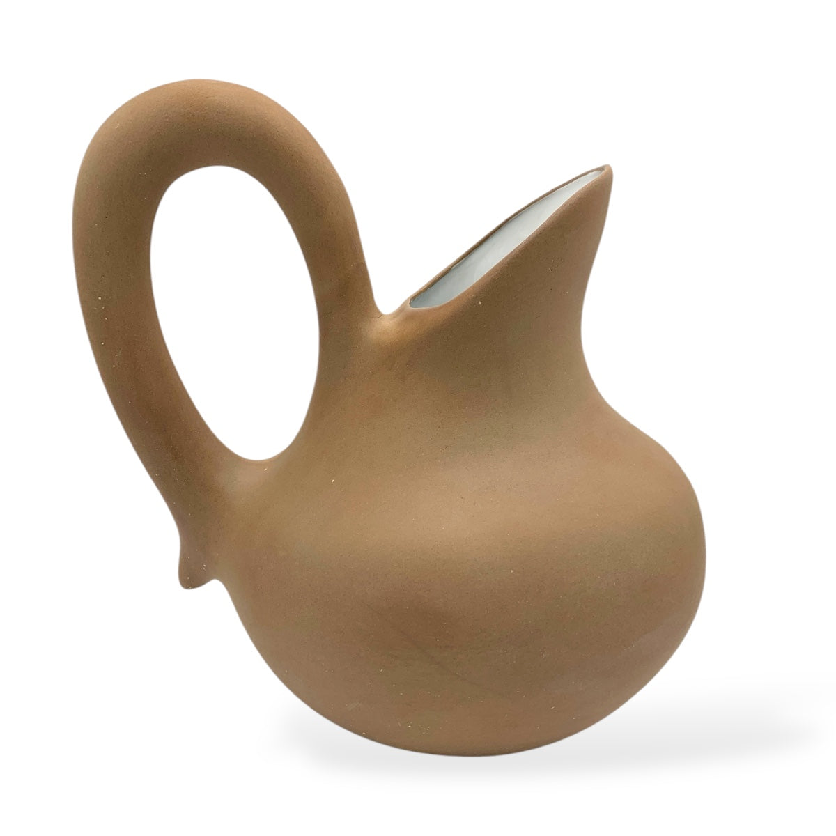 Idor Terracotta & White Glaze Handmade Ceramic Jug