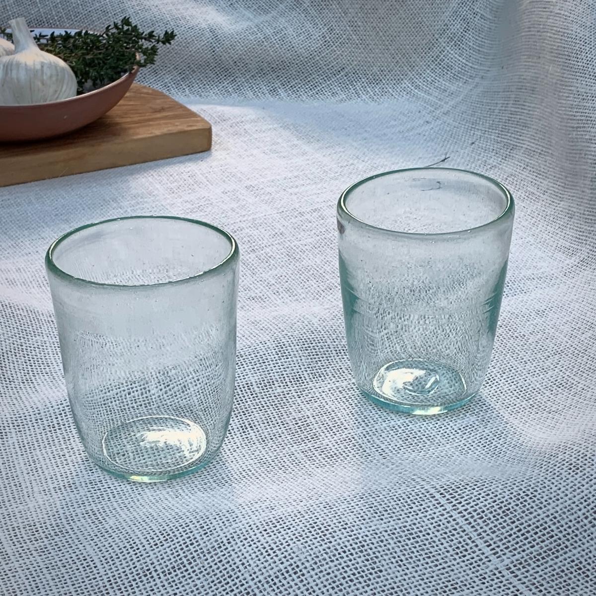 Mouth Blown Athena Clear Medium Glass Tumbler