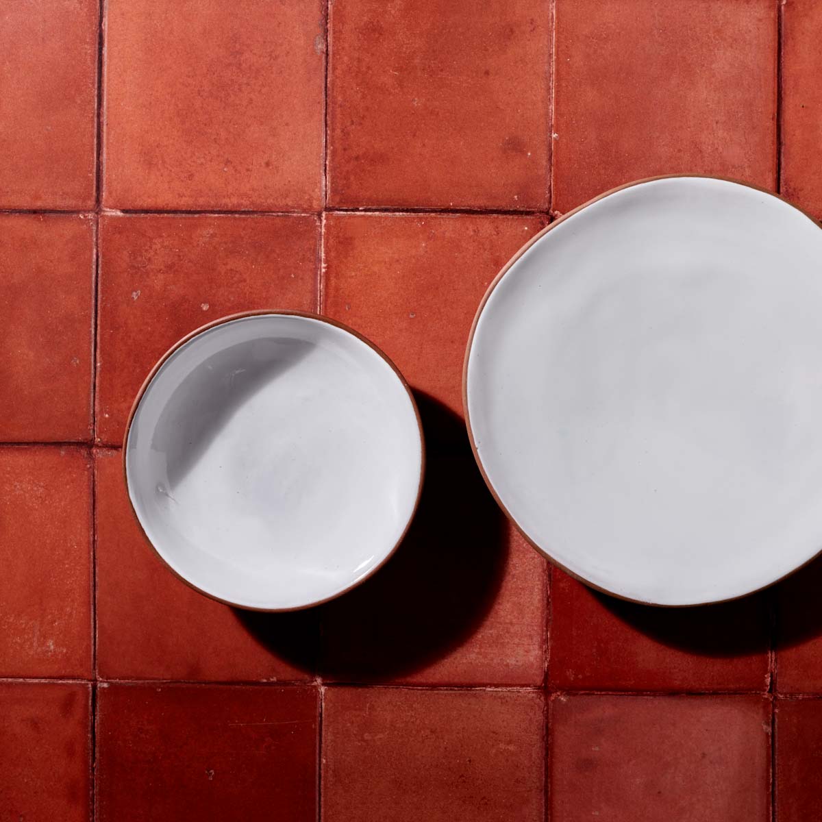 Niso Terracotta & White Glazed Ceramic Desert Bowl