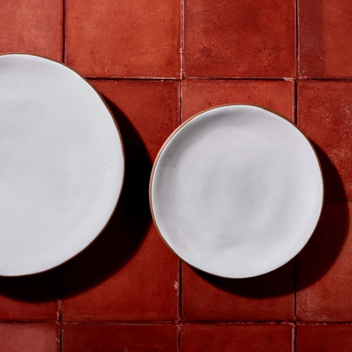 Terracotta & White Glaze Handmade Ceramic Niso Side Plate