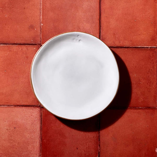 Terracotta & White Glaze Handmade Ceramic Niso Side Plate