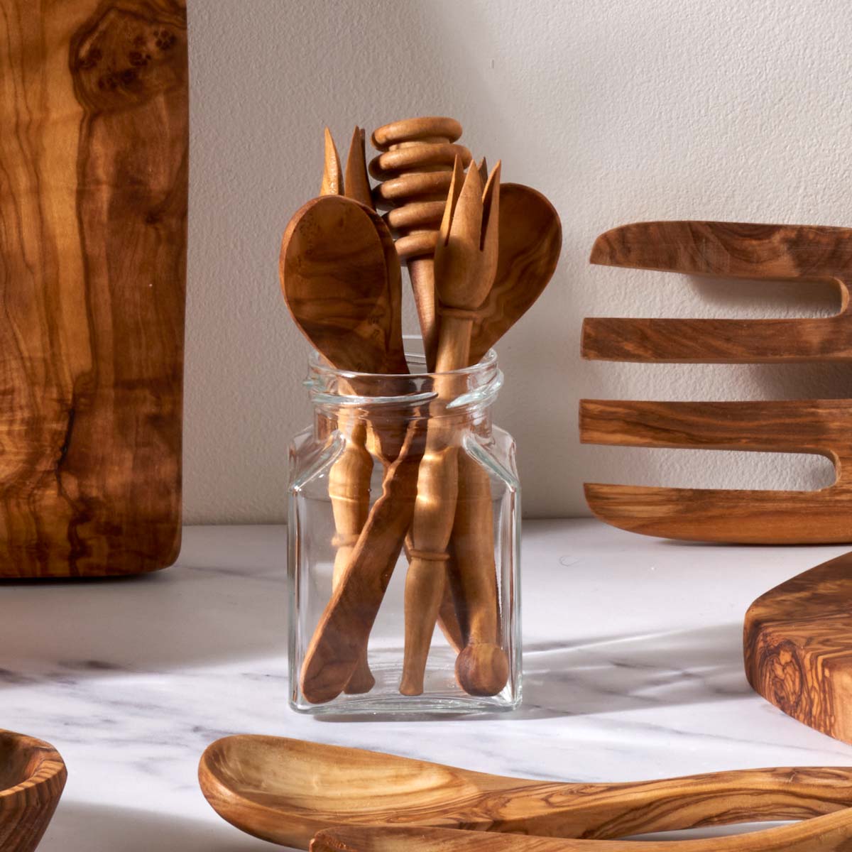 olive wood kitchen utensils