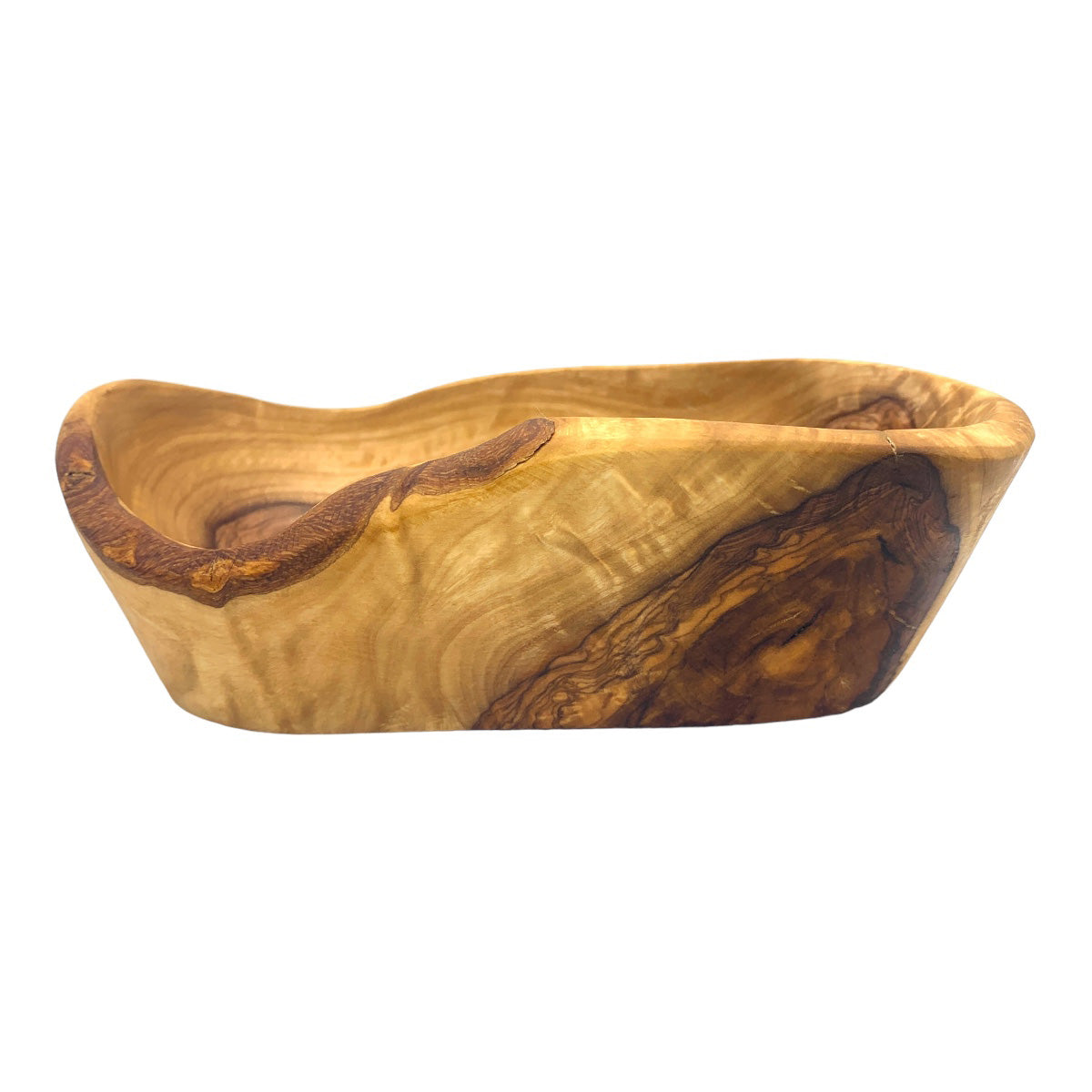 Rustic Irregular Bowl Handmade From Sustainable Olive Wood