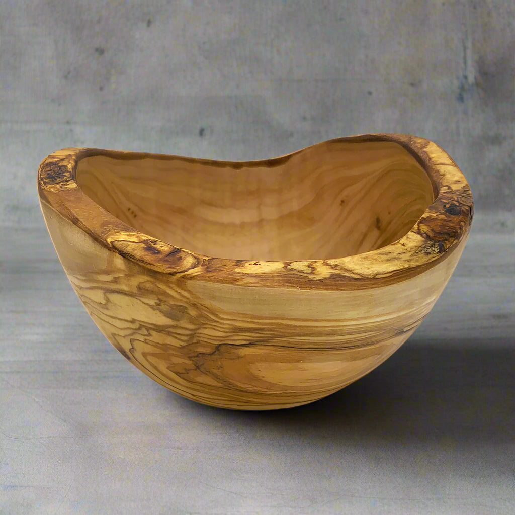 Rustic Bowl Handmade From Sustainable Olive Wood