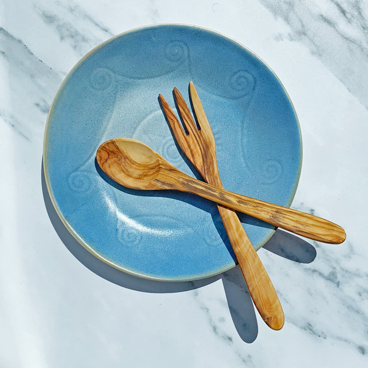 Olive Wood Salad Fork & Spoon