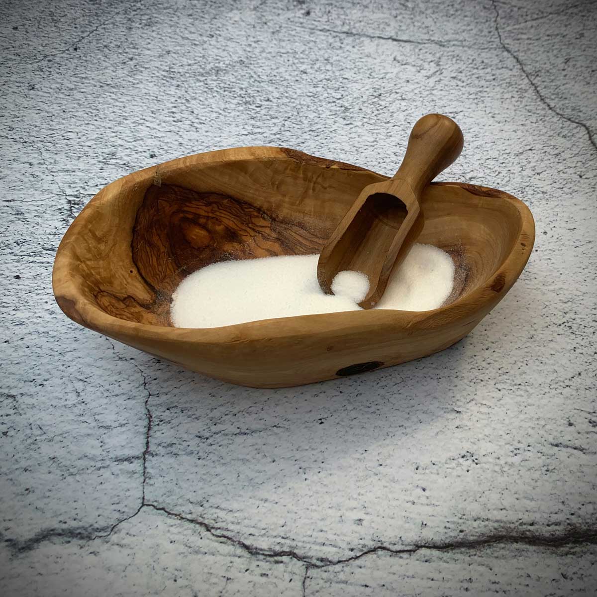 Rustic Irregular Bowl Handmade From Sustainable Olive Wood