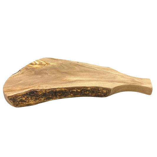 Olive wood chopping and serving board with handle