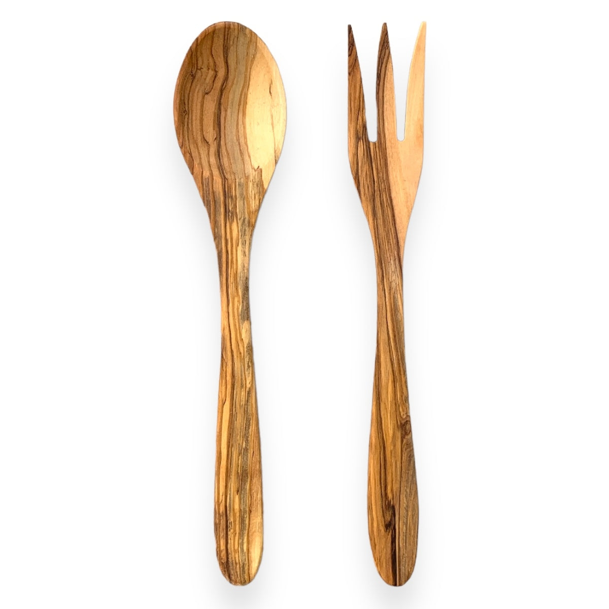 Olive Wood Salad Fork and Spoon