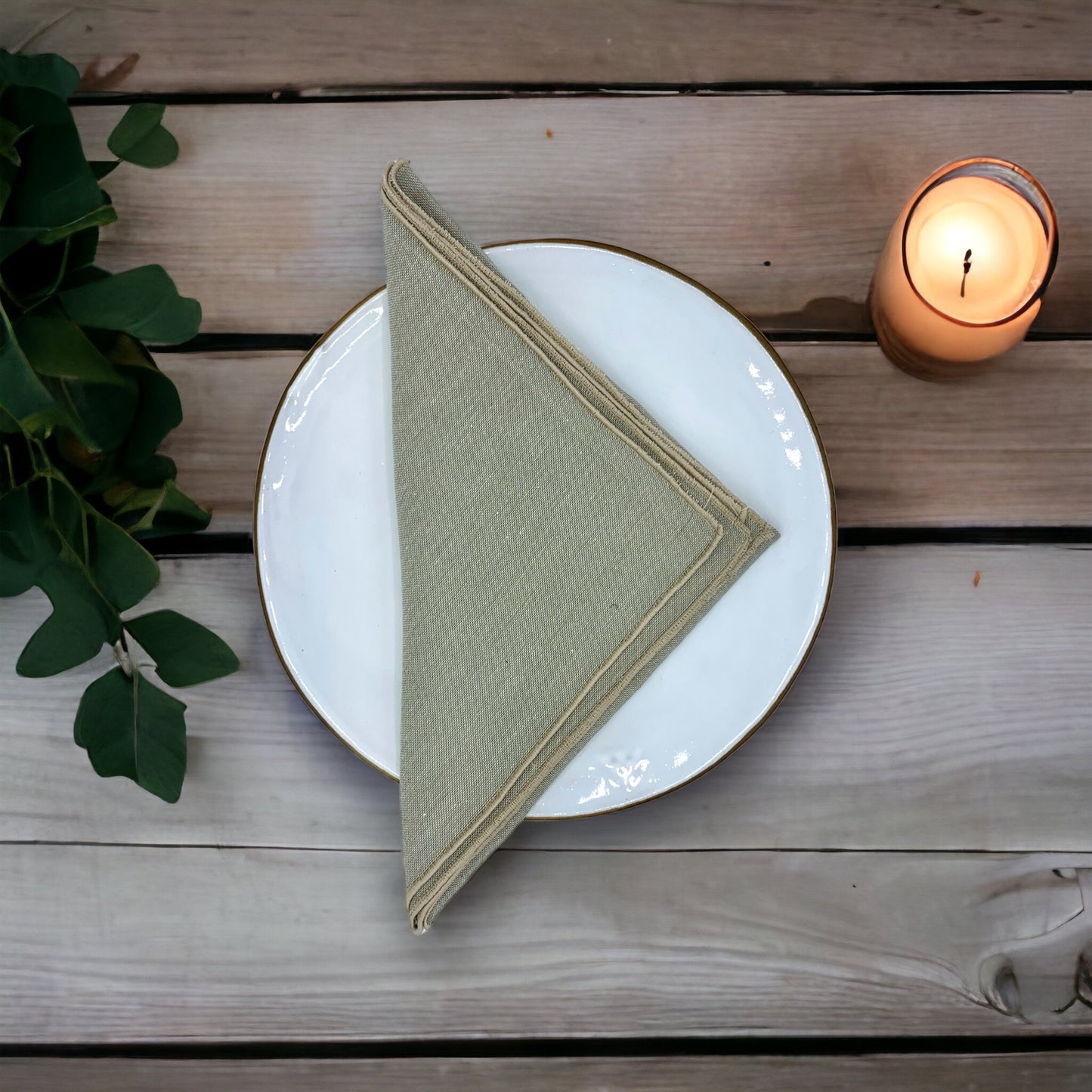 Sandy Beige Pure Cotton Napkins Set of 2