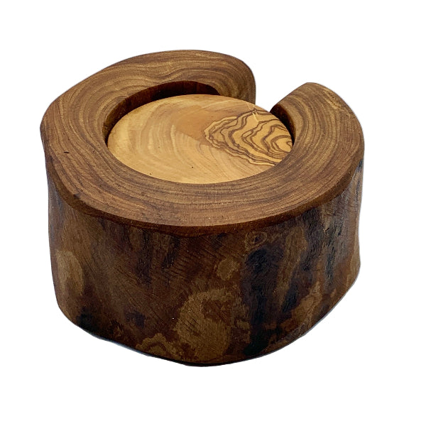 Rustic Handmade Olive Wood Coasters