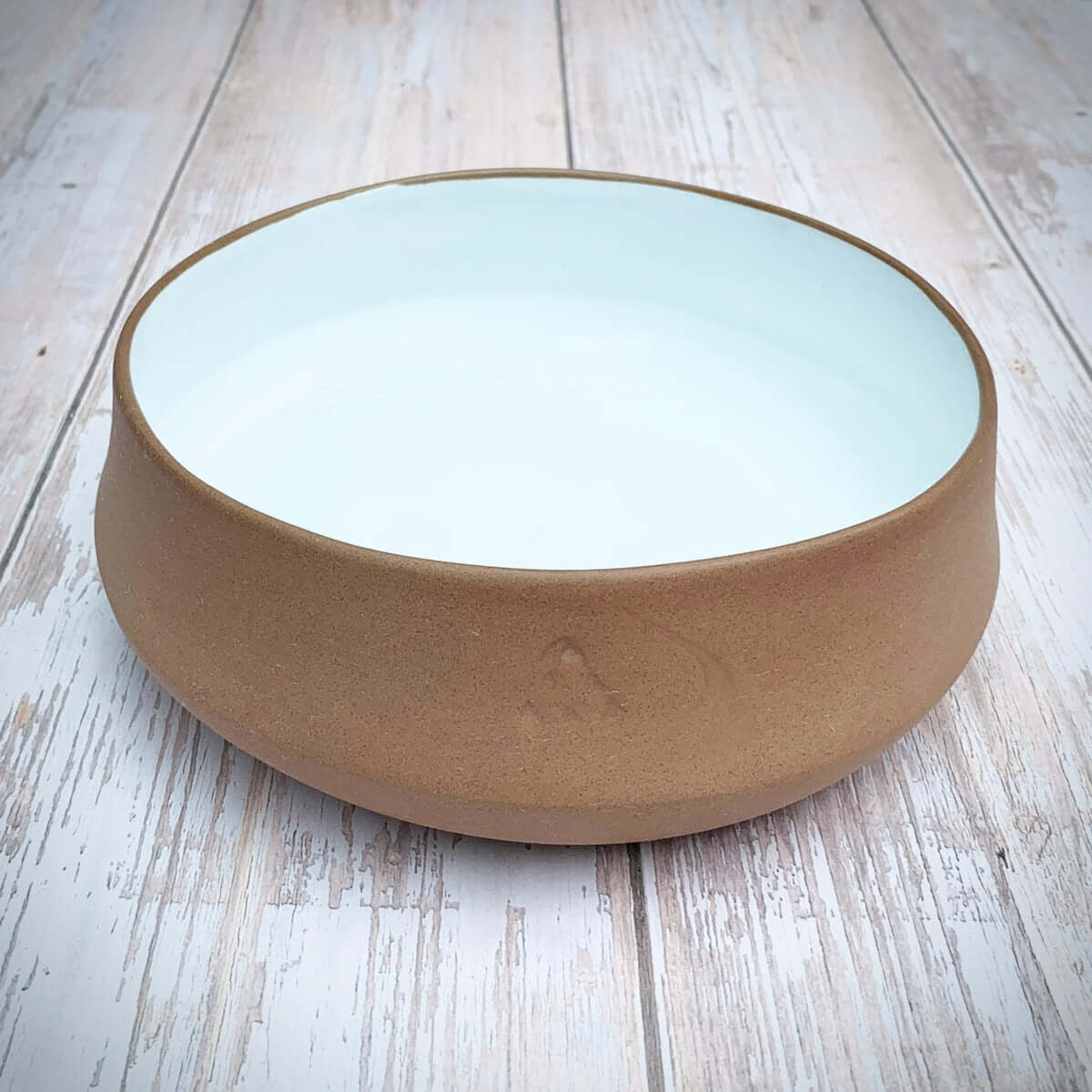 Terracotta & White Glaze Ceramic Thalia Large Bowl