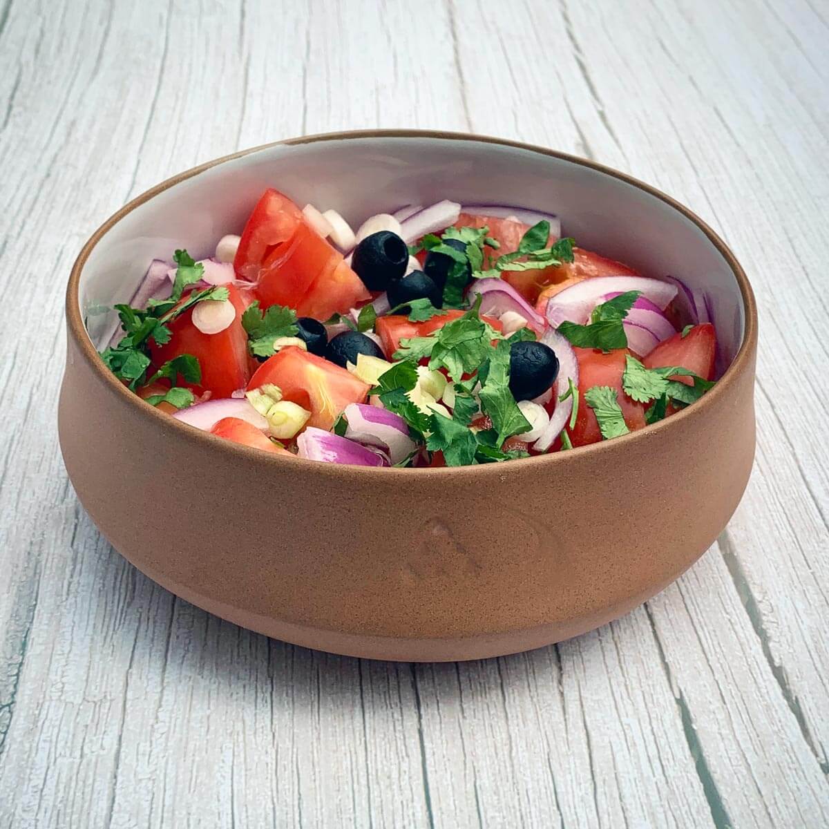 Terracotta & White Glaze Ceramic Thalia Large Bowl