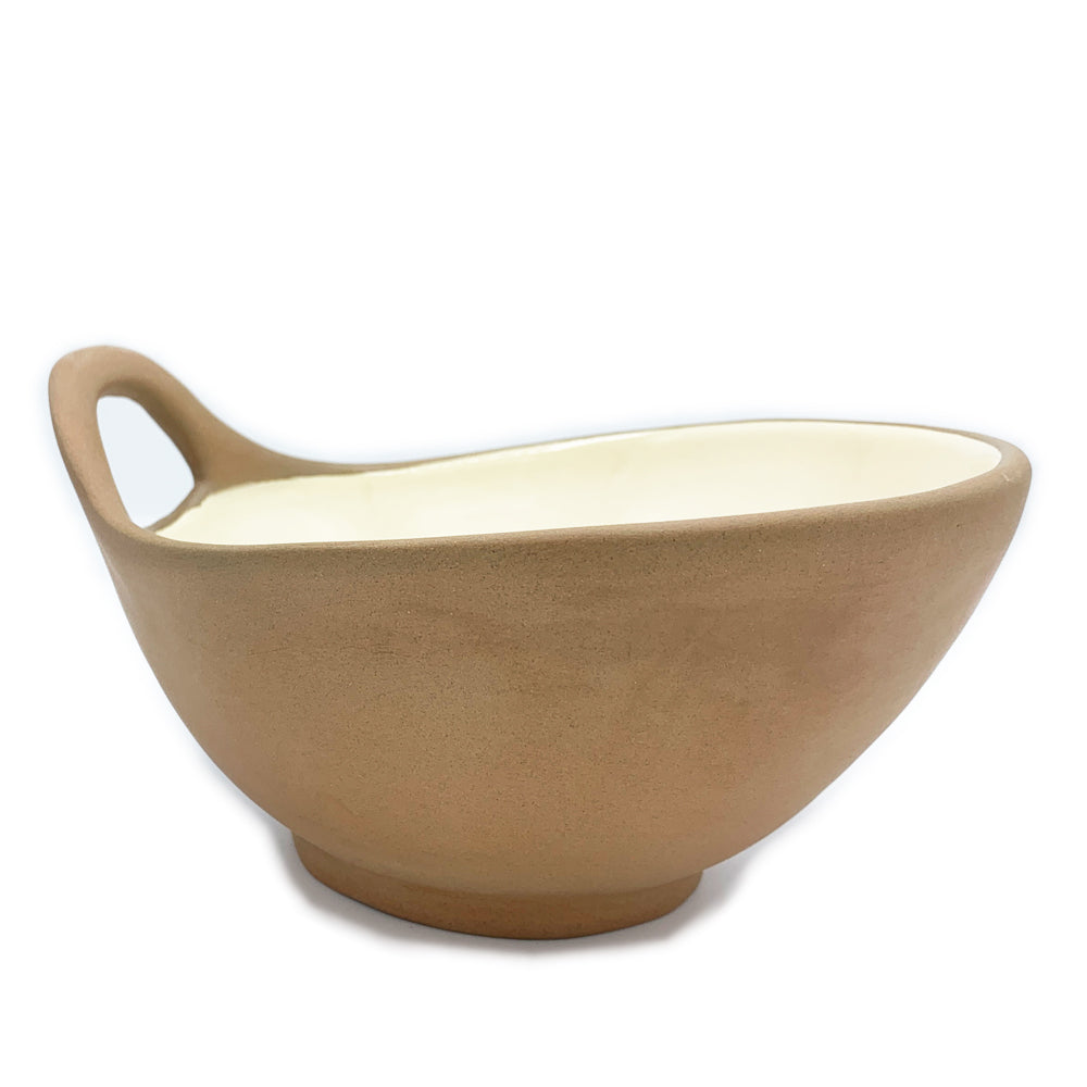 Terracotta & Pale Yellow Glaze Handmade Ceramic Makis Bowl