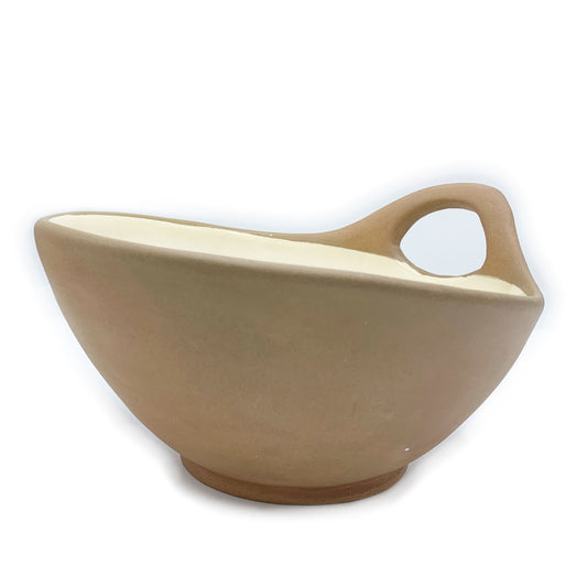 Terracotta & Pale Yellow Glaze Handmade Ceramic Makis Bowl