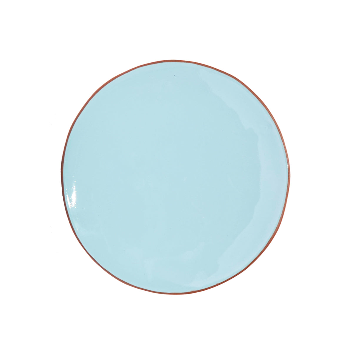 Niso Terracotta & Blue Glazed Ceramic Side Plate
