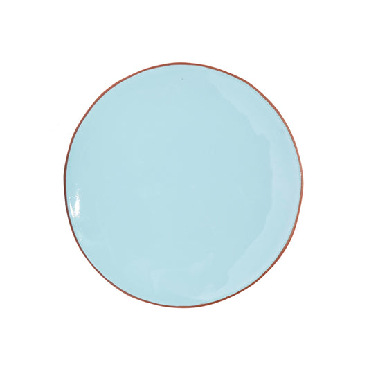 Niso Terracotta & Blue Glazed Ceramic Side Plate