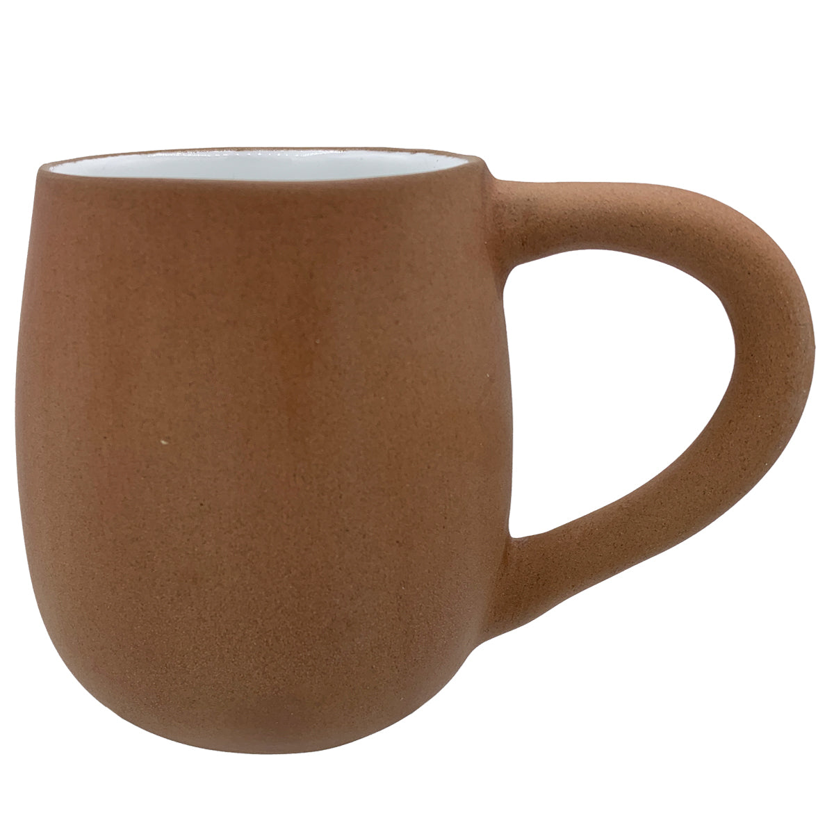 Terracotta & White Ceramic Mug