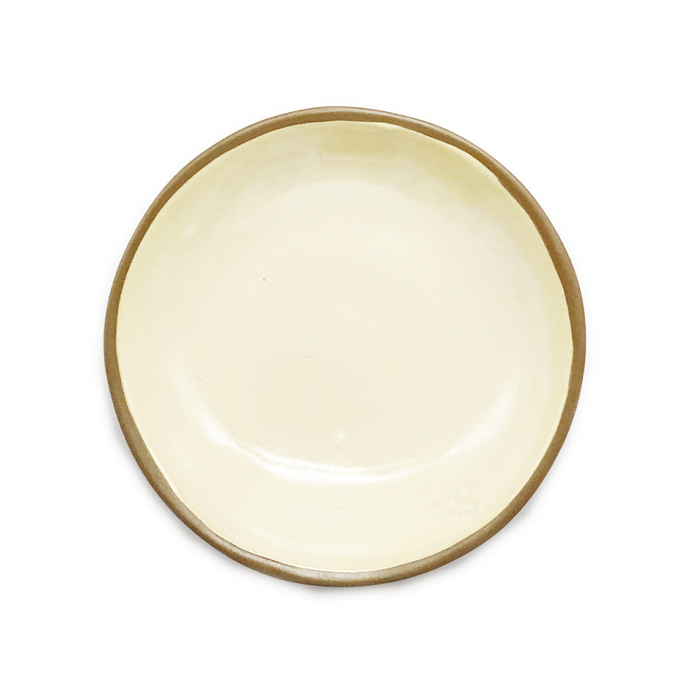 Terracotta & Pale Caramel Glaze Handmade Ceramic Dessert Bowl