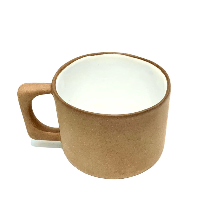 Terracotta and white pelagia mug