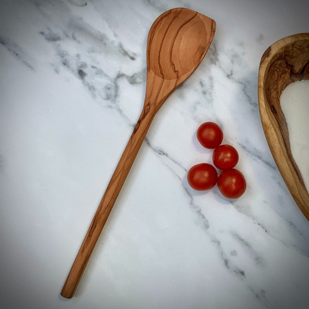 Corner Spoon Handmade from Sustainable Olive Wood (Left Hand)