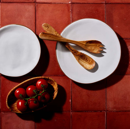 Terracotta & White Glaze Handmade Ceramic Niso Dinner Plate