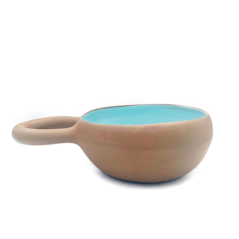Handmade Terracotta & Blue Greek Soup Bowl