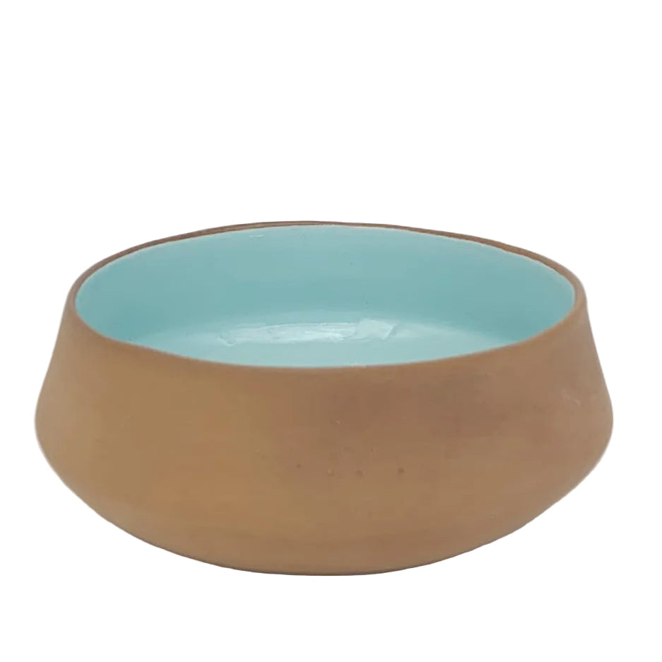 Terracotta and blue large thalia salad bowl