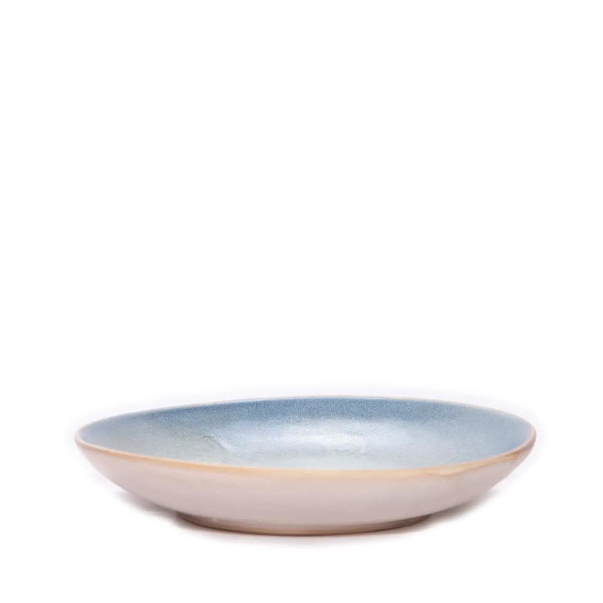 Blue ceramic serving plate