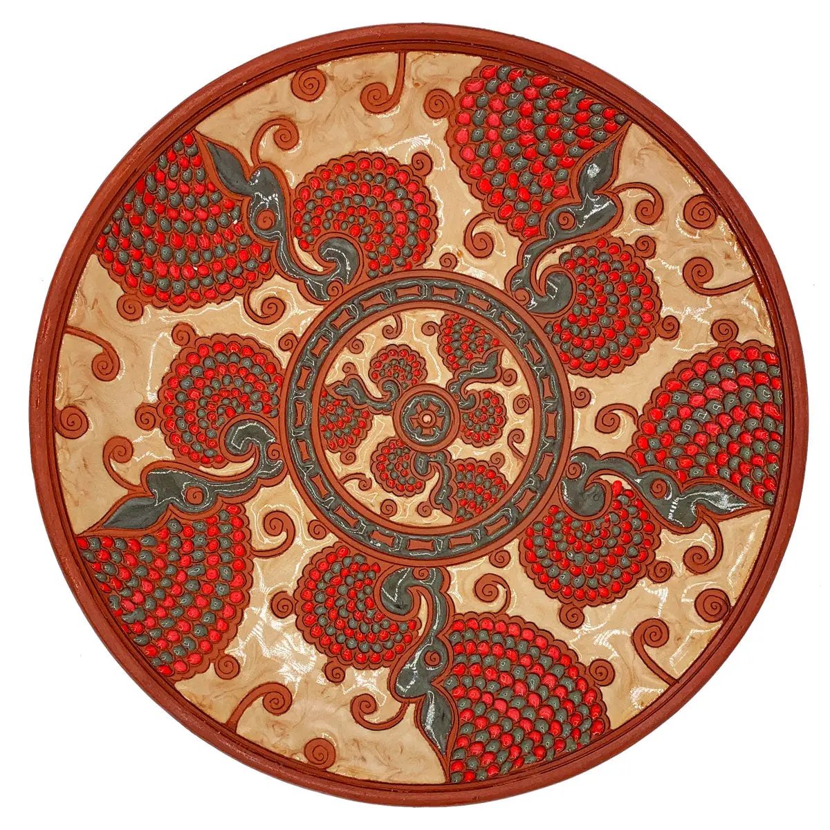 Handmade ceramic serving plate