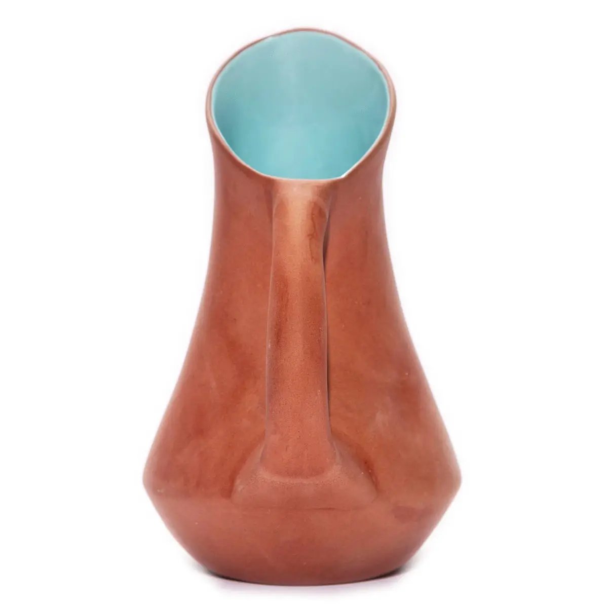 Terracotta jug, Mediterranean jug, pitcher, terracotta pitcher, terracotta and blue pitcher, terracotta and blue jug, terracotta