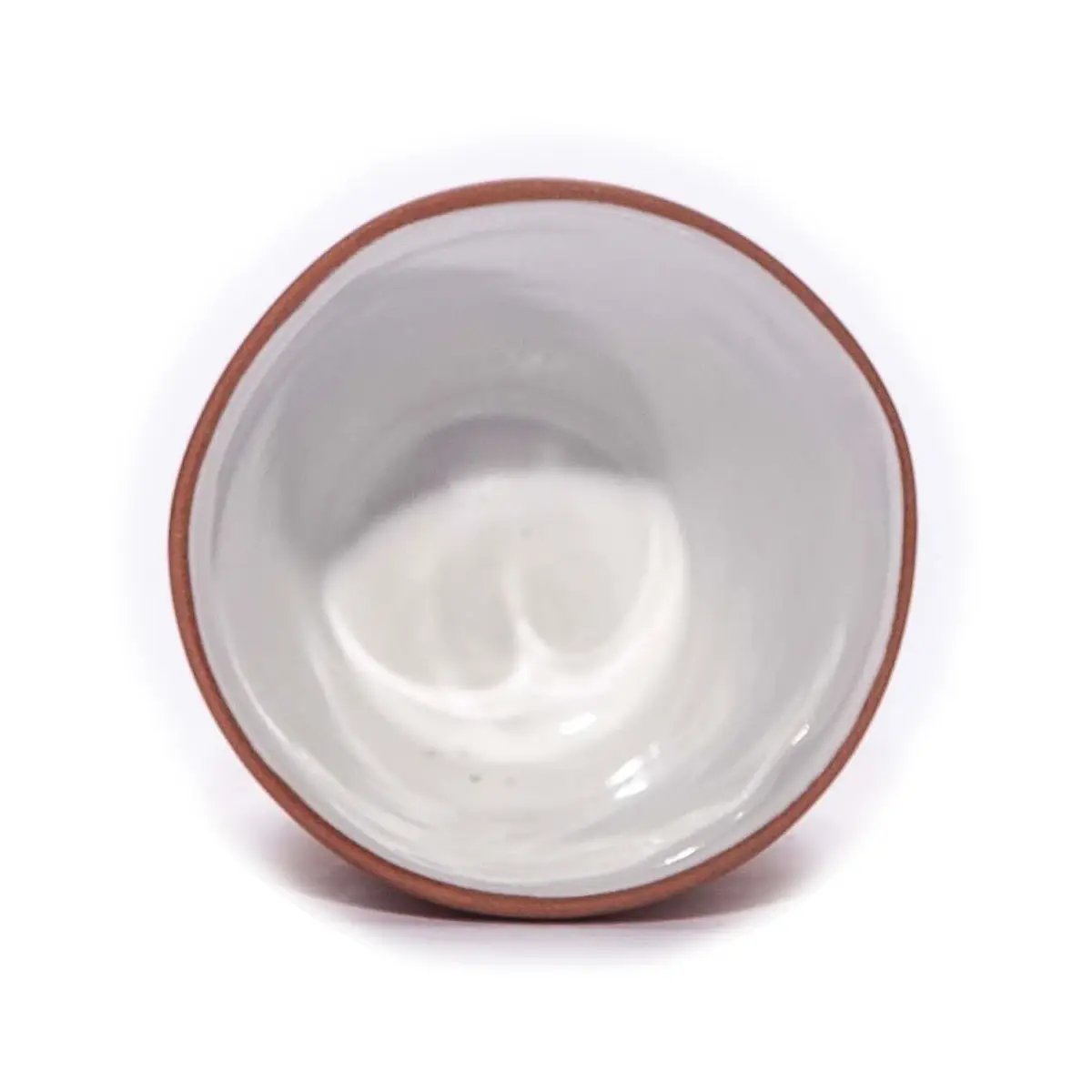 terracotta, terracotta cup, terracotta wine cup, terracotta water cup, terracotta and white cup, Mediterranean cup