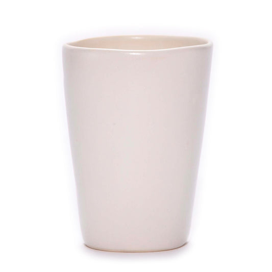 White Ceramic Tall Water Cup