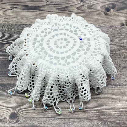 Extra large white cotton bowl cover