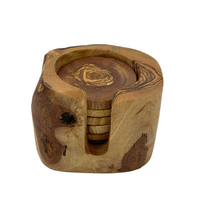 Olive wood coasters