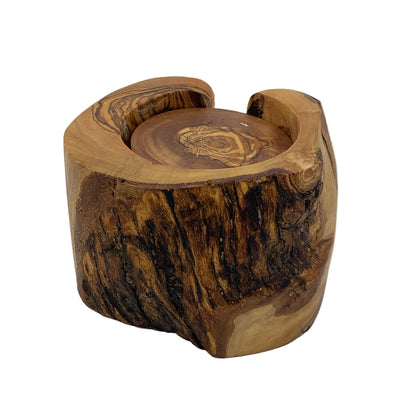 Olive wood coasters
