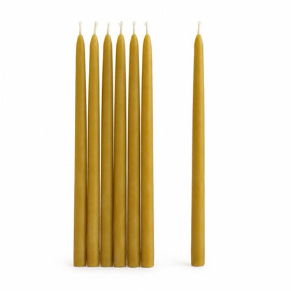 Handmade Greek Beeswax Candles - Pair of Taper Candles