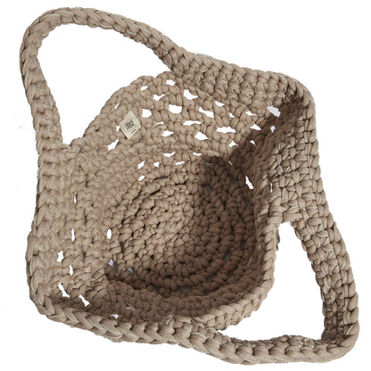 Delphi Beige Basket Bag