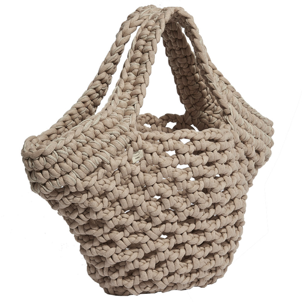 Delphi Beige Basket Bag