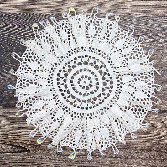 Extra large white cotton bowl cover