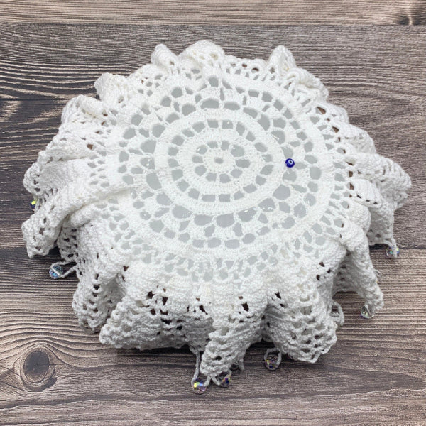 Extra large white cotton bowl cover