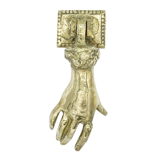 Antique Brass Hand Door Knocker With Ring