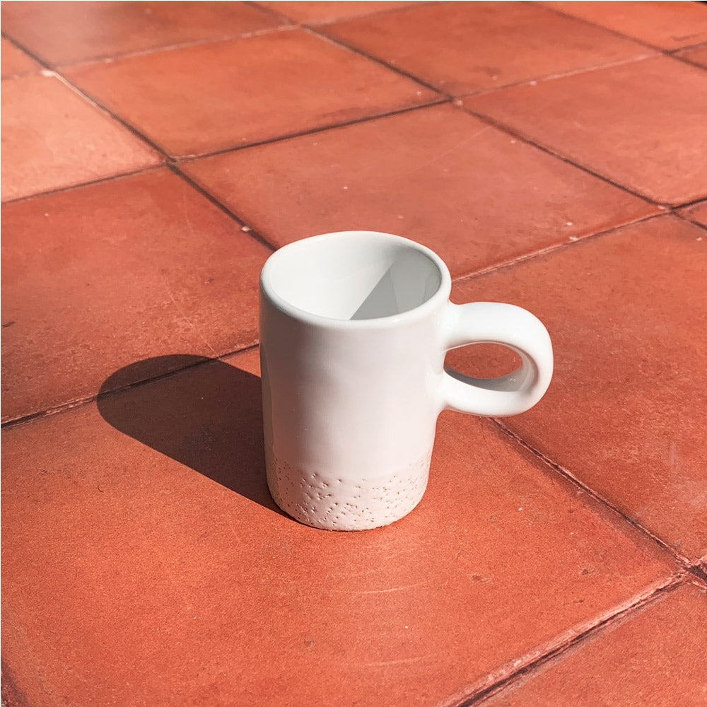 Terracotta White Sandy Handmade Espresso Cup
