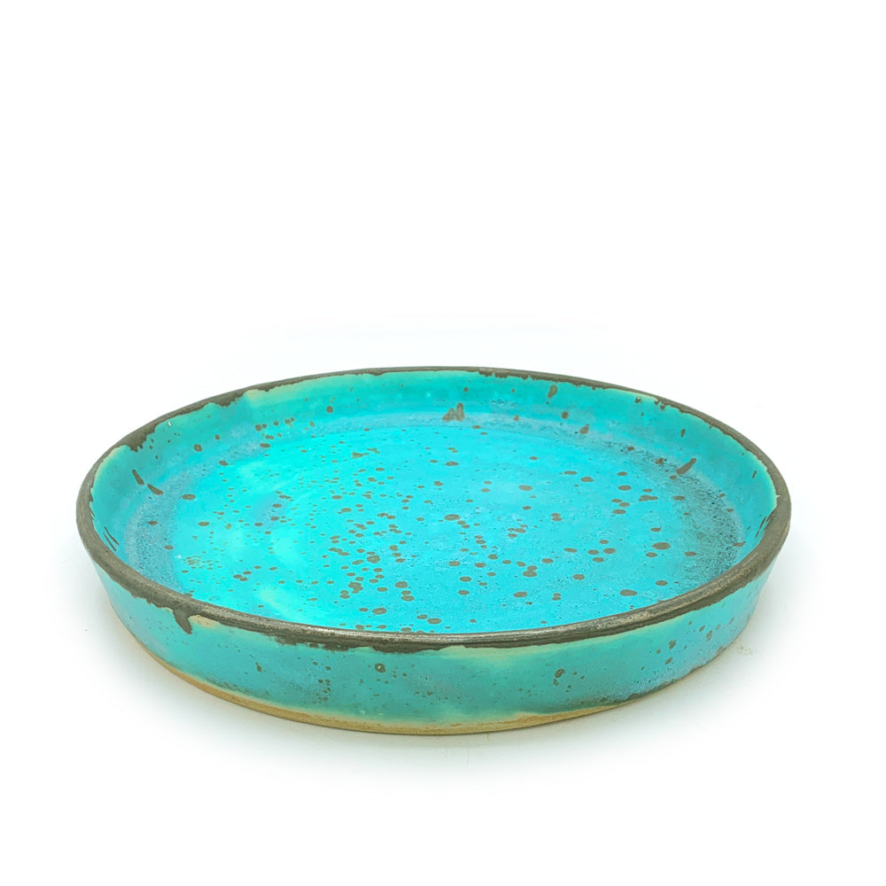 Handmade Turquoise Ceramic Trinket Plate
