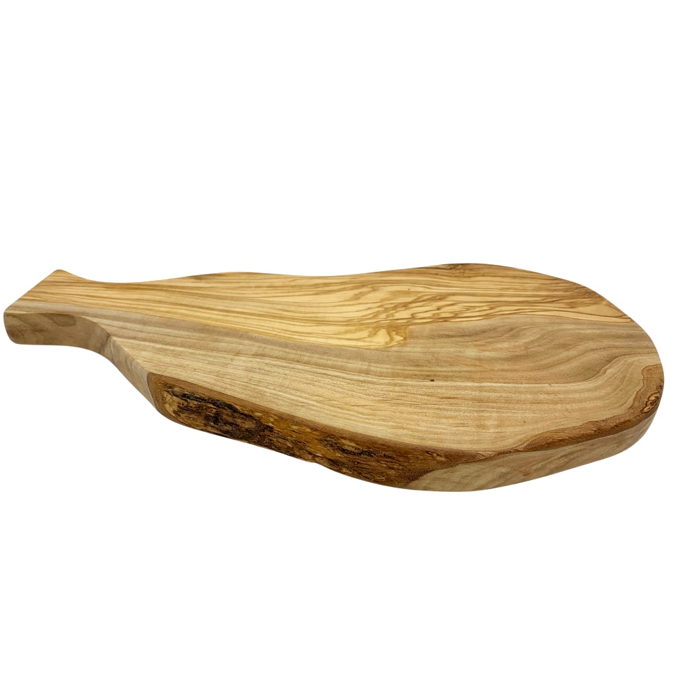 Olive Wood Irregular Chopping & Serving Board With Handle