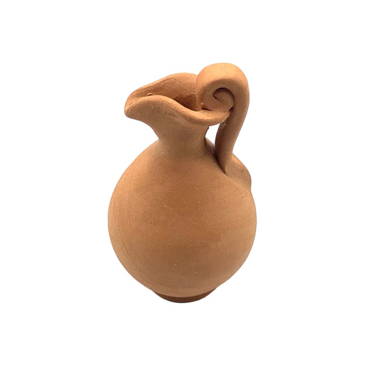 Mini Terracotta Amphora Single Stem Dried Flower Vase - High Handles